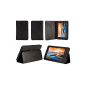 Lenovo IdeaTab eFabrik Case A7-40 / A7-50 (Lenovo IdeaTab A3500), Case House Protection leather bag Tablet support function PU, black (Electronics)