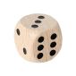 Dice 30 mm, wood, natural (Toys)