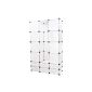Songmics Cabinet Wardrobe DIY Cubes / metal frame plastic modular storage shelf LPC32W White (Kitchen)