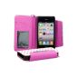 PORTFOLIO CASE stylish and practical with business card compartment and credit card, for Apple iPhone 4 / 4S in Fuchsia by kwmobile (Wireless Phone Accessory)