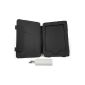 DURAGADGET`s elegant, black Cover Book Type + USB Premium EU / DE charging plug - custom made - for the Amazon Kindle Touch and Touch 3G