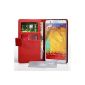Yousave Accessories SA-EA03-Z665 Leather Case for Samsung Galaxy Note 3 Neo Red (Accessory)