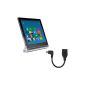 kwmobile® micro USB adapter to USB 2.0 angled at 90 ° to the Lenovo Yoga Tablet 8 February (830) in Black (Electronics)