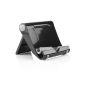 deleyCON Universal Tablet Stand - adjustable angle for iPad / Galaxy Tab etc - available with & without Case - Black (Electronics)