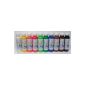 10er Set ACRYLIC PAINT satin - paint color artist color: 10 x 300 g, by 10-fold, 10 different colors - brilliant colors - perfectly miscible - fast drying - highly economical - quality from German production