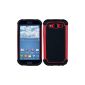 kwmobile® Hybrid Case for Samsung Galaxy S3 i9300 / i9301 S3 Neo in red. TPU inner Case, Hard Case framing!  Ideal for outdoor use and very modern.  (Wireless Phone Accessory)