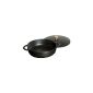 Staub Roasters with Hexagon Structure, roaster / casserole round with cast iron lid (28 cm, 3,7 L, suitable for induction with a matt black enamel inside the pot) black (household goods)