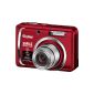 Rollei Compactline 90 Digital Camera (9 megapixels, 3x opt. Zoom, 6.4 cm (2.5 inch) display) red incl. Bag (accessory)