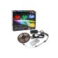 5M RGB LED Strip waterproof 150 Yorbay® 5050 SMDs tape strip strip String Lights Rope Light 500cm + Controller with 44 key IR remote controller + power supply 12V DC transformer with power cable Complete multicolored