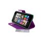 Purple Case Cover Luxury Wallet Stand & Nokia Lumia 630 635 and 3 + PEN FILM OFFERED!  (Electronic devices)