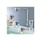 Auralum bathroom faucet waterfall with LED RGB color changing couleurdans glass from the tap (household goods)