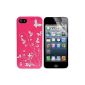 JAMMYLIZARD | Hull ridige BUTTERFLY FLOWERS iPhone 5 and 5s, PINK PINK & SILVER (Accessory)