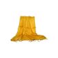 Silk, 100% silk, mustard yellow, handmade silk scarf (Textiles)