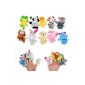 Bomio Original Baby finger puppets set of plush | 10 funny finger puppets animals to play and learn (Toys)