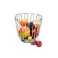 Basket - fruit basket fruit basket bread basket stainless steel bowl Ø 22cm, height 20.0 cm
