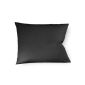 fleuresse 9100-941 Pillow zippered pillow 100% cotton mako satin 40 x 60 cm Black (Kitchen)