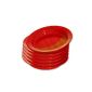 Eduplay Children deep plate Ø 20cm, ABS plastic, red (Set of 6) (household goods)