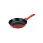 High-quality aluminum ceramic pan (24cm, red) (also induction) (household goods)