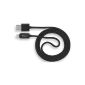 StilGut Magic Lightning cable with LED indicator for Apple device (1m), black metal (Electronics)