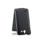 Saxonia.  Carbon Flip Case for Huawei Ascend G730 modern cell phone pocket and practical protection.  Black (Electronics)