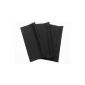 3 Pack HighTech microfiber screen cleaning wipes 19x20cm in black, for all Smartphones & Tablet PCs - Display Clean cloth - cloth screen