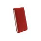 iGadgitz Red Genuine Leather Case Cover for New Apple iPhone 5 4G LTE & 5S + Screen Protector (Not suitable for iPhone 5C) (Wireless Phone Accessory)