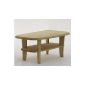 Coffee table with storage 452 solid pine (White-glazed)