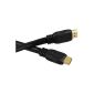 mumbi 1.4 HDMI flat cable with Ethernet Audio Full HD plated (5 meters) (Electronics)