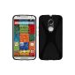 Silicone Case for Moto X 2. Generation 2014 - black X-Style - Cover PhoneNatic ​​Cubierta (Electronics)