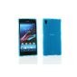 Me Out Kit FR TPU Gel Case for Sony Xperia Z1 - light blue frost printing (Wireless Phone Accessory)