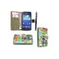 SAMSUNG GALAXY ACE 4 VARIOUS FLIP LEATHER CASE + STYLUS (Case with Wallet) Wallet Style Leather Case (Design 01 Multi Owls Book) (Electronics)