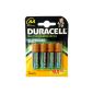 Duracell Supreme rechargeable battery (AA, HR6, 1.2 volts, 2.400mAH) 4 piece (Personal Care)