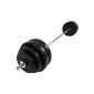 MOVIT® barbell set 60.5 kg, chromed rod and gerendelt with star caps, incl. 8 weight plates, barbell dumbbell weights Weight Plates Weight Plates (equipment)
