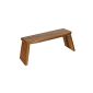 Meditation bench dark acacia wood, Seat: 17 X 48 cm.  Bank Height: 21 back - 19, 5 cm front hinged - maximum load capacity: 90 kg (Misc.)