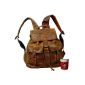 Backpack kit: Biker backpack Jalda brown Rugget-hide leather and FREIHERR OF MALTZAHN Leather Care (textiles)