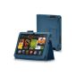Bestwe Ultra Slim Protective Leather Flip Case Case Case for Kindle Fire HDX 7 Tablet with stand function - Multi Color Options (Kindle Fire HDX 7 Tablet, Dark Blue)