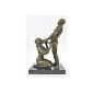 Museum Collection Bronze Sculpture, Statue Signed Erotic Art Nude Sex marble pedestal ... We 35x23 centimeters.  (16 lb).  Bronze Real.  (Kitchen)