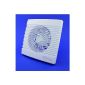 Premium Badventilator with humidity sensor / humidistat and timer / wake bathroom fan fan fan ceiling fan white front Ø 100 mm 10 cm PremiumHS wall fan fan mounting fan Kitchen