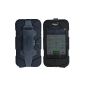 Bliss-Case Survivor Case Cover / Shell anti Military shocks with support for Iphone 4s - Black - Black (Wireless Phone Accessory)