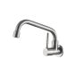 Rotatable stainless steel water crane faucet tap cold water tap wall 1/2 brushed 