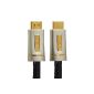 Cablesson XO Platinum HDMI 1.4 cable shielded / braided gold plated connectors 1.5 m Black (Electronics)