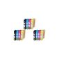 12 x XL ink cartridges compatible with Epson T1281, T1282, T1283, T1284, Black, Cyan, Magenta, Yellow (Office supplies & stationery)