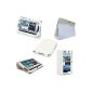 White Luxe Case Cover for Samsung Galaxy Tab 2 7.0 P3110 + Free Stylus