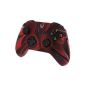 Cover protection Pro Assecure soft red camouflage silicone case for Microsoft Xbox Controller One rubber shock absorber with ribbed handle (Electronics)