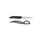 Kyocera NEW SET BK Office knife: 1 Fk-110-Wh + 1 Peeler Pc-Nbk-09 Black (Kitchen)