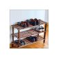 Relax Days Maxi shoe rack with 3 shelves - Solid wood