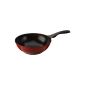 Culinario wok with environmentally friendly ecolon ceramic coating, induction, Ø 30 cm, red (household goods)