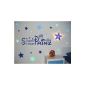 Wall Decal children, child, baby ~ Text: Sweet dreams little prince + crown and stars Tricolore blue - for boys, boys ~ 61059-57x20 cm wall stickers Wall tattoos Sticker to the wall, window frame, wall decal, door sticker (household goods)