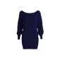Fast Fashion Ladies Long Sleeve Batwing Top (40/42, Navy-top) (Textiles)