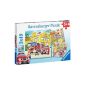 Ravensburger - 09401 - Puzzle - Firefighters at Work - 3 x 49 pieces (Toy)